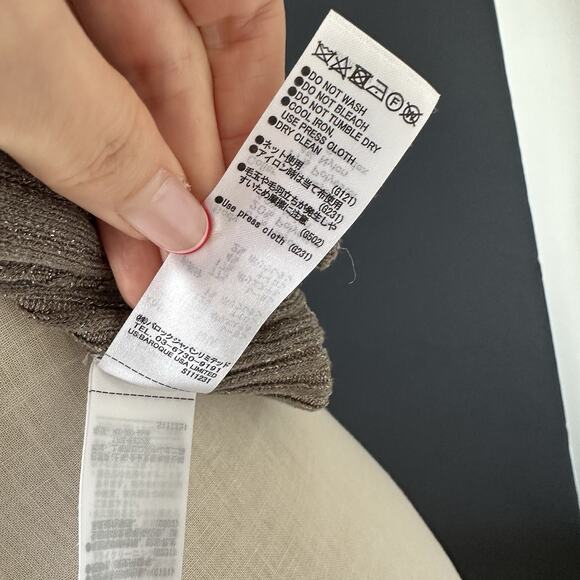 Moussy Women's Double Zip Front Knit Cardigan Copper Metallic Thread - Picture 10 of 13